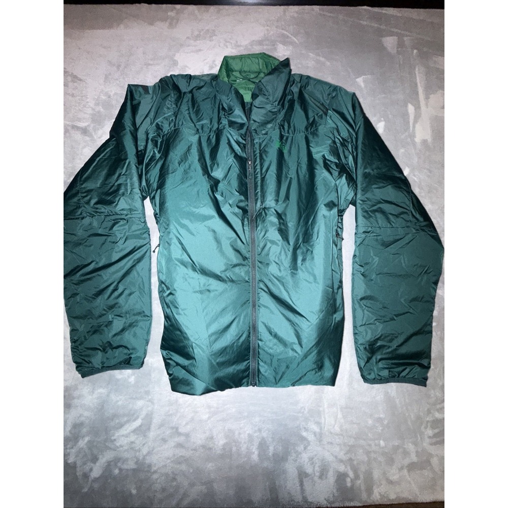 REI Co-op Jacket Mens XL Green Full Zip PrimaLoft Insulated Nylon Hiking